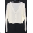 Kurzer Damenpullover mit Knopfleiste und langen Ärmeln (S/M EINHEITSGRÖSSE) ITALIAN FASHION IMPBB23Y22785