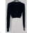 Kurzer Damenpullover mit Knopfleiste und langen Ärmeln (S/M EINHEITSGRÖSSE) ITALIAN FASHION IMPBB23Y22785