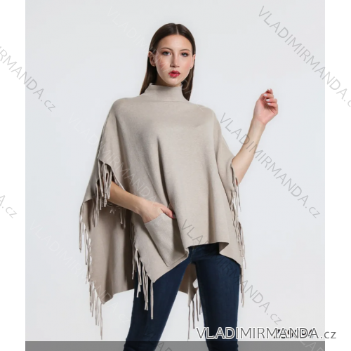 Damen-Poncho mit langen Ärmeln (Einheitsgröße S/M) ITALIAN FASHION IMPLI2320508