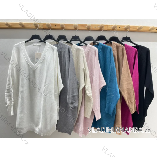 Gestreifter Langarmpullover für Damen (S/M EINHEITSGRÖSSE) ITALIAN FASHION IMPDY23ZS5231