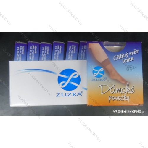 Socken aus Seidenoberteil, verstärkte Spitze (37-41) ZUZKA 7307