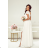 Langes, elegantes Damenkleid mit breiten Trägern (SL) FRENCH FASHION FMPEL23VELVET weiß 34