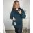 Kleid Oversize Kurzarm Damen (4XL/5XL ONE SIZE) ITALSKÁ MÓDA IM422FLUFF
