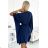 287-25 SOFIA Schmetterlingskleid mit Taillenband – Marineblau mit Glitzer