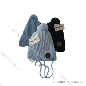 Winterstrickmütze mit Fleece für Kinder Jungen (1-3 JAHRE) HERGESTELLT IN POLEN PV4231218