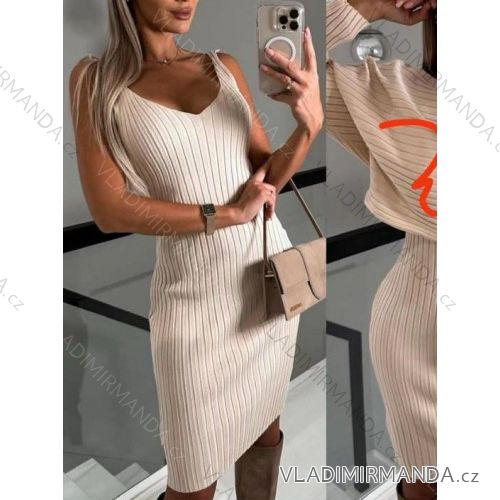 Set aus langärmligem Trägerkleid und Pullover für Damen (Einheitsgröße S/M) ITALIAN FASHION IMWBH234018
