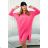 Himbeerfarbenes Oversize-Kleid