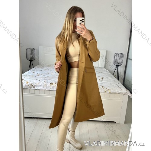 Lange Damen Fleecejacke (SML-XL) ITALIAN FASHION IMD211106   braun
   S