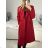 Lange Damen Fleecejacke (SML-XL) ITALIAN FASHION IMD211106   rot   S