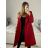 Lange Damen Fleecejacke (SML-XL) ITALIAN FASHION IMD211106   rot   S