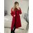 Lange Damen Fleecejacke (SML-XL) ITALIAN FASHION IMD211106   rot   S