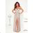 Langes, elegantes Damenkleid mit breiten Trägern (SL) FRENCH FASHION FMPEL23VELVET béžová 40