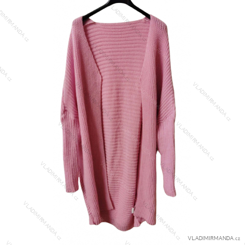 Damen-Strickjacke in Übergröße (S/M/L/XL/2XL Einheitsgröße) ITALIAN FASHION IMD23568/DU Pink XL/2XL