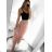 Langes Chiffon-Kurzarmkleid für Damen (S/M ONE SIZE) ITALIAN FASHION IMWGM23456