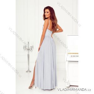 Damen (34-38) POLISH FASHION PMLWD24AMELIA10 Langes Partykleid mit Spaghettiträger und Pailletten