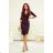Langes, elegantes Damenkleid mit breiten Trägern (SL) FRENCH FASHION FMPEL23VELVET schwarz 34