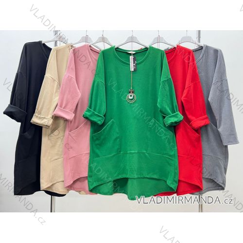 Warmes Langarmkleid für Damen in Übergröße (XL/2XL/3XL Einheitsgröße) ITALIAN FASHION IM423575