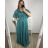 Damenkleid in Übergröße, lang, elegant, lässig, kurzärmlig (2XL/3XL, Einheitsgröße) ITALIAN FASHION IM423ISABELA