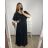Damenkleid in Übergröße, lang, elegant, lässig, kurzärmlig (2XL/3XL, Einheitsgröße) ITALIAN FASHION IM423ISABELA