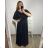 Šaty dlouhé elegantní společenské na ramínka dámské (S/M ONE SIZE) ITALSKá MóDA IM4221089 2XL/3XL dunkelblau