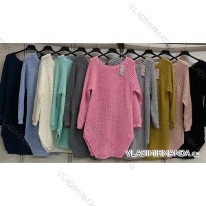 Gestricktes Kleid/Pullover mit langen Ärmeln für Damen (S/M/L Einheitsgröße) ITALIAN FASHION IMC23450