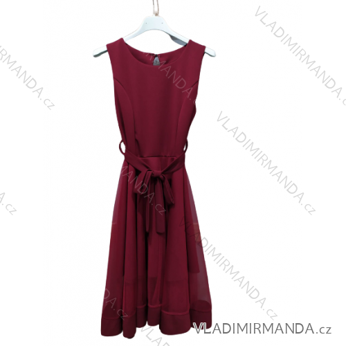 Elegantes ärmelloses Sommerkleid für Damen (Einheitsgröße S/M/L) ITALIAN FASHION IM923NELA/DU -   Burgund
,   S/M