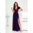 Langes, elegantes Damenkleid mit breiten Trägern (SL) FRENCH FASHION FMPEL23VELVET dunkelblau 42