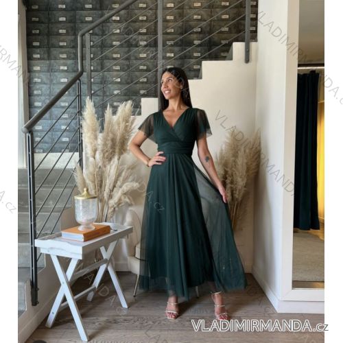 Elegantes Kurzarm-Partykleid für Damen (L/XL EINHEITSGRÖSSE) ITALIAN FASHION IMS233589XL