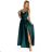 299-9 CHIARA elegantes Satin-Maxikleid mit Trägern  grün grün M