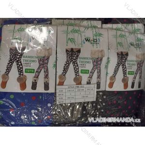 Leggings Warme Thermobambus-Mädchenbaby-Welpen-Leopardenmuster mit Taschen (110-164) W.D. WD23K-022