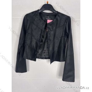 Damen-Langarm-Lederjacke (Einheitsgröße S/M) ITALIAN FASHION IMPOC23E55302