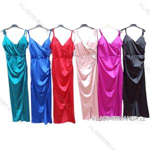Kleid Kurzarm Damen (Uni L-2XL) ITALIENISCH MODA IMS20004