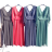 Kleid Kurzarm Damen (Uni L-2XL) ITALIENISCH MODA IMS20004