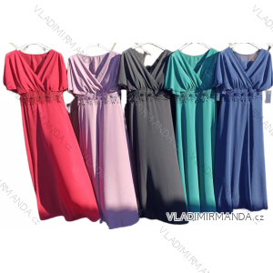Kleid Kurzarm Damen (Uni L-2XL) ITALIENISCH MODA IMS23CLARIS