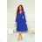 Langes, elegantes Damenkleid mit breiten Trägern (SL) FRENCH FASHION FMPEL23VELVET königsblau 34