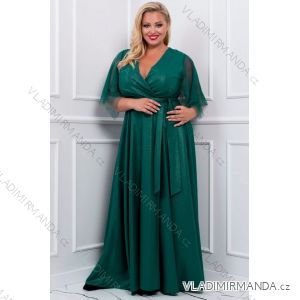 Damen Plus Size (42-46) langes elegantes ärmelloses Partykleid POLISH FASHION PMLBC23265-10