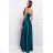 Damen Plus Size (42-46) langes elegantes ärmelloses Partykleid POLISH FASHION PMLBC23265-10 dunkelgrün 36