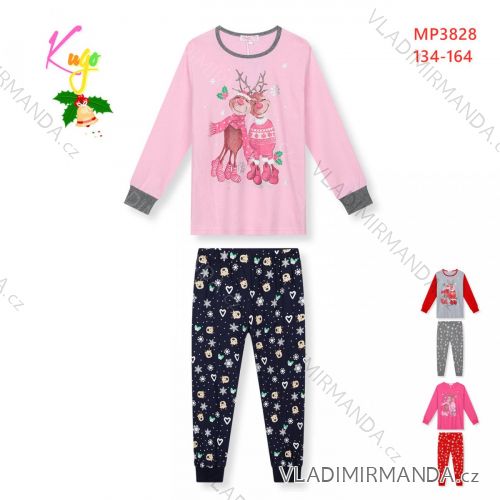 Langer Schlafanzug für Mädchen (134-164) KUGO MP1331