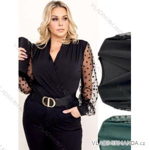 Langes Chiffon-Kurzarmkleid für Damen (S/M ONE SIZE) ITALIAN FASHION IMWGS231048