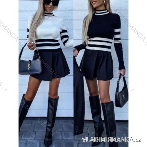 Langarm-Strickpullover für Damen (S/M EINHEITSGRÖSSE) ITALIAN FASHION IMWAE23047