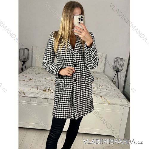 Flauschiger Langarmmantel für Damen (SL) ITALIAN FASHION IMWL22020