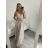 Elegantes, glitzerndes Pailletten-Trägerkleid für Damen (Einheitsgröße S/M) ITALIAN FASHION IMPLP2316560175 altrosa S/M
