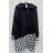Elegantes Damenkleid mit langen Ärmeln (Einheitsgröße S/M) ITALIAN FASHION IMD23809