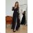 Damen Plus Size (42-46) langes elegantes ärmelloses Partykleid POLISH FASHION PMLBC23265-10 schwarz 34