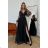 Damen Plus Size (42-46) langes elegantes ärmelloses Partykleid POLISH FASHION PMLBC23265-10 schwarz 34