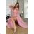 Damen Plus Size (42-46) langes elegantes ärmelloses Partykleid POLISH FASHION PMLBC23265-10 pink 34
