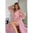 Damen Plus Size (42-46) langes elegantes ärmelloses Partykleid POLISH FASHION PMLBC23265-10 pink 34