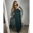 Kleid Kurzarm Damen (Uni L-2XL) ITALIENISCH MODA IMS20004