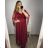 Kleid Kurzarm Damen (Uni L-2XL) ITALIENISCH MODA IMS20004