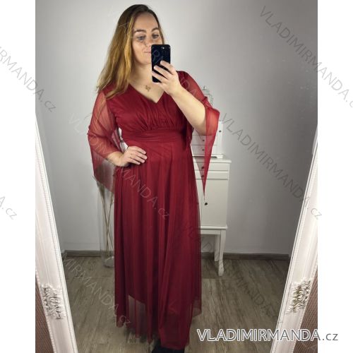 Kleid Kurzarm Damen (Uni L-2XL) ITALIENISCH MODA IMS20004